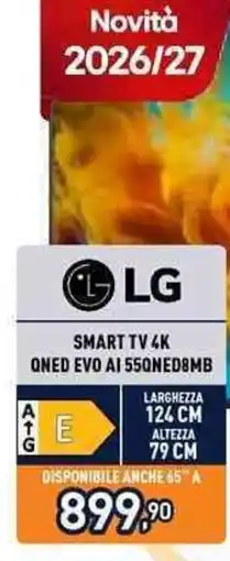 Unieuro LG SMART TV 4K QNED EVO AI 55QNED8MB offerta