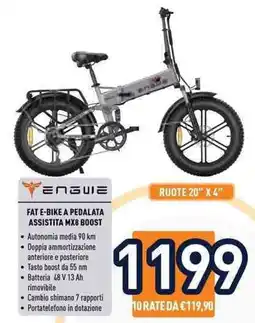 Unieuro Engwie Fat E-Bike a pedalata assistita MX8 Boost offerta