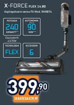Unieuro X-FORCE aspirapolvere senza fili offerta