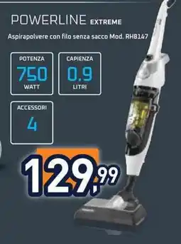 Unieuro Powerline extreme aspirapolvere con filo senza sacco offerta