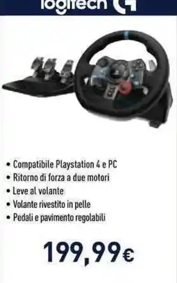 Unieuro Logitech G volante da corsa offerta