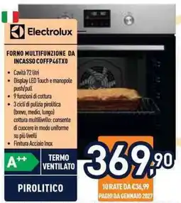 Unieuro Electrolux forno multifunzione da incasso offerta