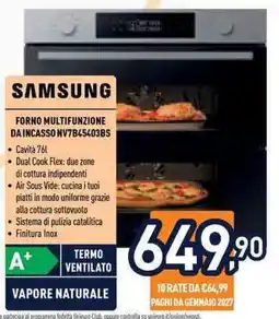 Unieuro Samsung forno multifunzione da incasso offerta