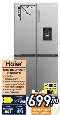 Unieuro Haier Frigorifero Multidoor HCR3818DWMM offerta