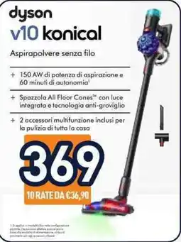 Unieuro Dyson v10 konical Aspirapolvere senza filo offerta