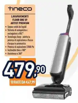 Unieuro Tineco lavapavimenti Floor One S9 Artist Premium offerta