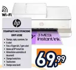 Unieuro HP Stampante Multifunzione ENVY 6520E offerta