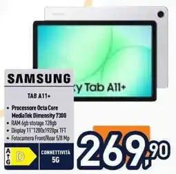 Unieuro Samsung Tab A11+ offerta