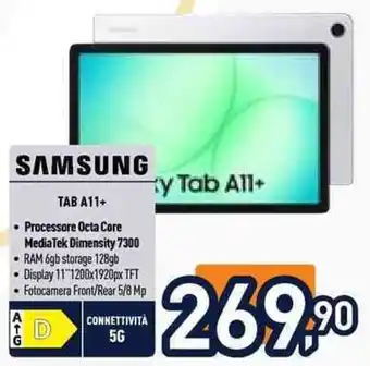 Unieuro Samsung Tab A11+ offerta