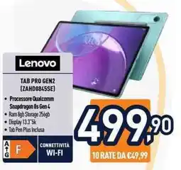 Unieuro Lenovo Tab Pro Gen2 offerta