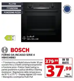 Comet BOSCH FORNO DA INCASSO SERIE 4 HBA534BB3 offerta