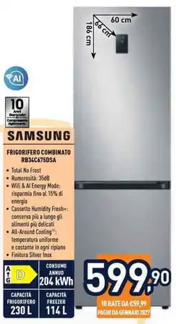 Unieuro Samsung frigorifero combinato offerta