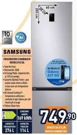 Unieuro Samsung Frigorifero Combinato offerta