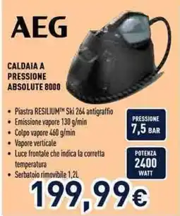 Unieuro AEG caldaia a pressione absolute 8000 offerta
