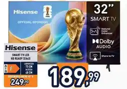 Unieuro Hisense SMART TV LED HD READY 32A4S offerta