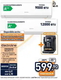 Unieuro Electroline condizionatore dualsplit 9+12 offerta