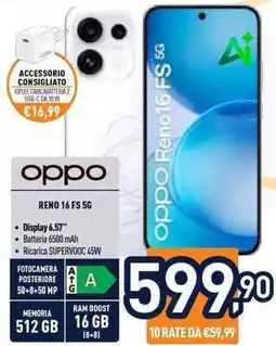 Unieuro OPPO RENO 16 FS 5G offerta