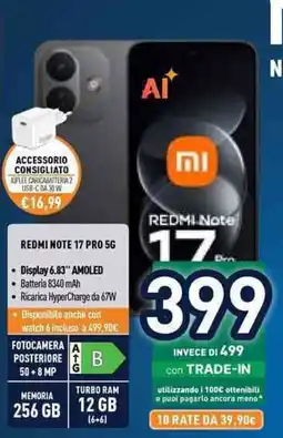 Unieuro Redmi Note 17 Pro 5G offerta
