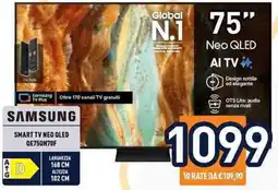 Unieuro Samsung Smart TV Neo QLED QE75QN70F offerta