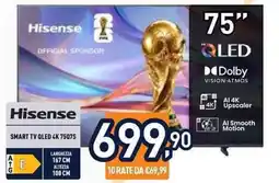 Unieuro Hisense SMART TV QLED 4K 75Q7S offerta