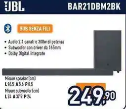 Unieuro JBL BAR21DBM2BK offerta