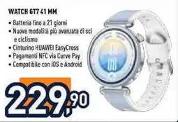 Unieuro Watch GT7 41 mm offerta