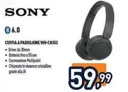 Unieuro Sony cuffia a padiglione WH-CH353 offerta