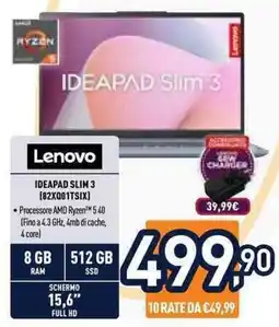 Unieuro Lenovo IDEAPAD Slim 3 offerta