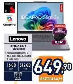 Unieuro Lenovo IDEAPAD SLIM 3 offerta