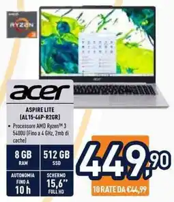 Unieuro Acer Aspire Lite offerta