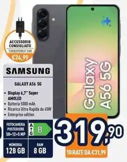Unieuro Samsung Galaxy A56 5G offerta