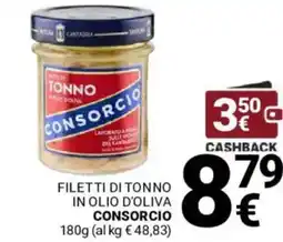 Supermercati Gulliver Filetti di tonno in olio d'oliva Consorcio offerta