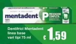 Sì con te Supermercati Dentifrici Mentadent linea base offerta