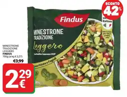 Supermercati Gulliver Minestrone tradizione leggero Findus offerta