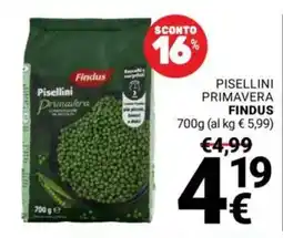 Supermercati Gulliver Pisellini Primavera Findus offerta