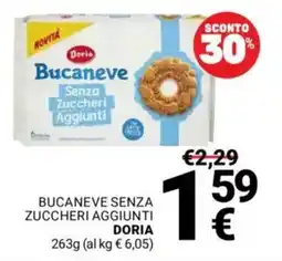 Supermercati Gulliver Bucaneve senza zuccheri aggiunti Doria offerta