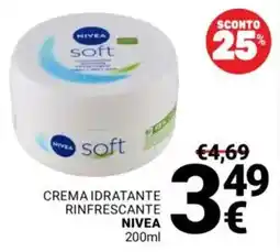Supermercati Gulliver Crema idratante rinfrescante Nivea offerta