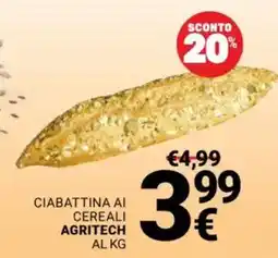 Supermercati Gulliver Ciabattina ai cereali Agritech offerta