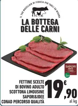 Conad City Fettine scelte di bovino adulto scottone limousine offerta