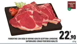 Conad City Fiorentine con osso di bovino adulto scottona limousine offerta