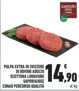 Conad City Polpa extra in svizzere di bovino adulto scottona limousine offerta