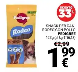 Supermercati Gulliver Snack per cani Rodeo con pollo Pedigree offerta