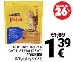 Supermercati Gulliver Crocchettini per gatti sterilizzati Friskies offerta