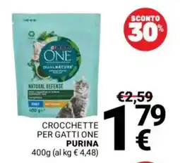 Supermercati Gulliver Crocchette per gatti One Purina offerta