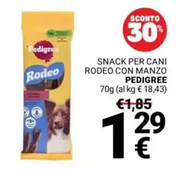Supermercati Gulliver Snack per cani rodeo con manzo pedigree offerta