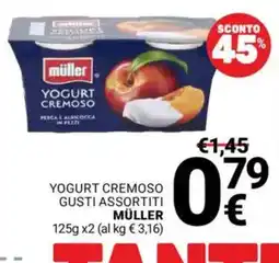 Supermercati Gulliver Yogurt cremoso Müller offerta