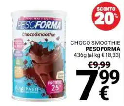 Supermercati Gulliver Choco Smoothie Pesoforma offerta