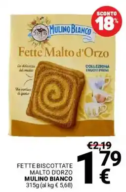 Supermercati Gulliver Fette biscottate malto d'orzo mulino bianco offerta