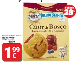 Supermercati Gulliver Biscotti Cuor di Bosco Mulino Bianco offerta