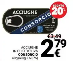 Supermercati Gulliver Acciughe in olio d'oliva consorcio offerta